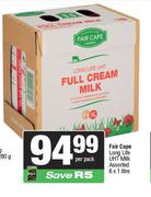 Fair Cape Long Life UHT Milk Assorted-6 x 1L