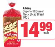 Albany Superior Brown Or Thick Sliced Bread-700g Each
