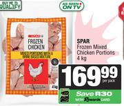 Spar Frozen Mixed Chicken Portions-4Kg