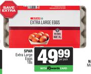 Spar Extra Large Eggs-18s Per Pack