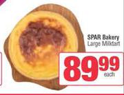 Spar Bakery Large Milktart-Each