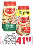Nola Mayonnaise Original, Tangy, Reduced Oil Or Sweet & Creamy-750g/780g/850g