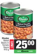 Rhodes Baked Beans In Tomato Sauce-For 2 x 410g