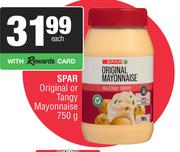 Spar Original Or Tangy Mayonnaise-750g Each