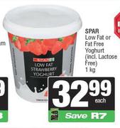 Spar Low Fat Or Fat Free Yoghurt-1Kg