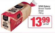  Spar Bakery Brown Toaster Bread-700g