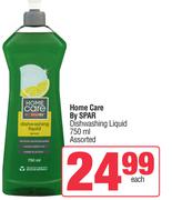 Home Care By Spar Dishwashing Liquid Assorted-750ml