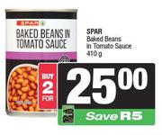 Spar Baked Beans In Tomato Sauce-For 2 x 410g