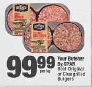 Your Butcher By Spar Beef Original Or Chargrilled Burgers-Per Kg