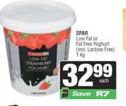 Spar Low Fat Or Fat Free Yoghurt-1kg Each
