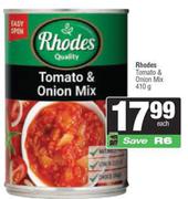 Rhodes Tomato & Onion Mix-410g Each