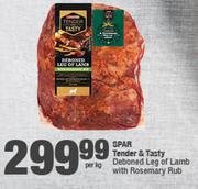 Spar Tender & Tasty Deboned Leg Of Lamb With Rosemary Rub-Per Kg