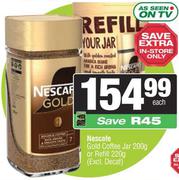 Nescafe Gold Coffee Jar 200g Or Refill 220g-Each