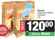 Nescafe Cappuccino Sticks Assorted-For Any 2 x 10s