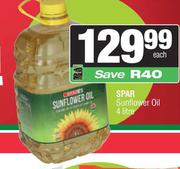 Spar Sunflower Oil-4Ltr Each
