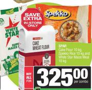 Spar Cake Flour 10kg, Spekko Rice 10kg And White Star Maize Meal 10kg-For All