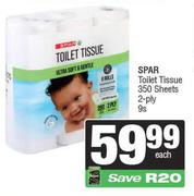 Spar Toilet Tissue 350 Sheets 2 Ply-9s