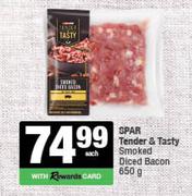 Spar Tender & Tasty Smoked Diced Bacon-650g Each