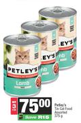 Petley's Tin Cat Food-For 3 x 375g