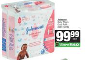   Johnson's Baby Wipes Quad Pack-288's/224s Each