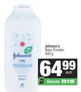   Johnson's Baby Powder-400g Each
