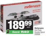 Mellerware Hot Plate Double Spiral 2000W -Each