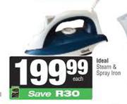   Ideal Steam & Spray Iron-Each