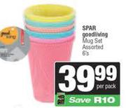 Spar Goodliving Mug Set Assorted-6's Per Pack