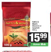 Fatti's & Moni's Macaroni Or Spaghetti-500g