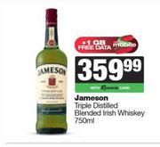 Jameson Triple Distilled Blended Irish Whisky-750ml