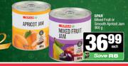 Spar Mixed Fruit Or Smooth Apricot Jam-900g Each
