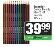 Staedtler Colour Pencils Plus 2 HB Pencils 12s + 2