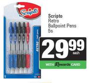 Scripto Retro Ballpoint Pens-5s