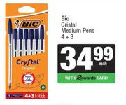 Bic Cristal Medium Pens 4 + 3