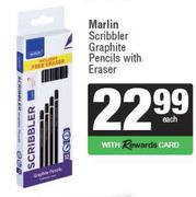 Marlin Scribbler Graphite Pencils With Eraser