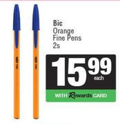 Bic Orange Fine Pens-2s
