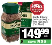 Jacobs Kronung Coffe Jar 200g Or Refill Pack 230g-Each