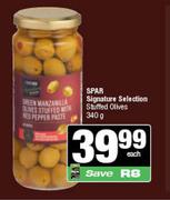 Spar Signature Selection Stuffed Olives-340g Each