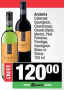 Arabella Cab Sauv Chardonnay,Chenin Blanc,Merlot,Pink Panacea,Pinotage Sauv Blanc Or Shiraz-2x750ml