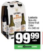 Loxtonia Non Alcoholic Stone Fruit Cider-4 x 340ml