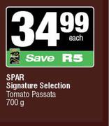 Spar Signature Selection Tomato Passata-700g Each