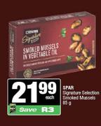 Spar Signature Selection Smoked Mussels-85g Each