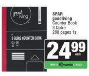 Spar Good Living Counter Book 3 Quire (288 Pages)