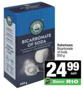 Robertsons Bicarbonate Of Soda-500g Each