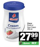 Clover Fresh Or Sour Cream-250ml Each