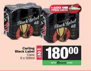 Carling Black Label Cans-For 2 x 6 x 500ml