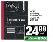 Spar Good Living Counter Book 3 Quire A4 288 Page-1s Each