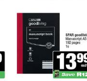 Spar Good Living Manuscript A5 192 Pages-1s Each