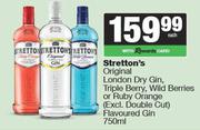 Stretton's Original London Dry Gin,Triple Berry,Wild Berries Or Ruby Orange Flavoured Gin-750ml