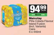 Mainstay Pina Colada Flavour Island Fusion Cans-6 x 440ml